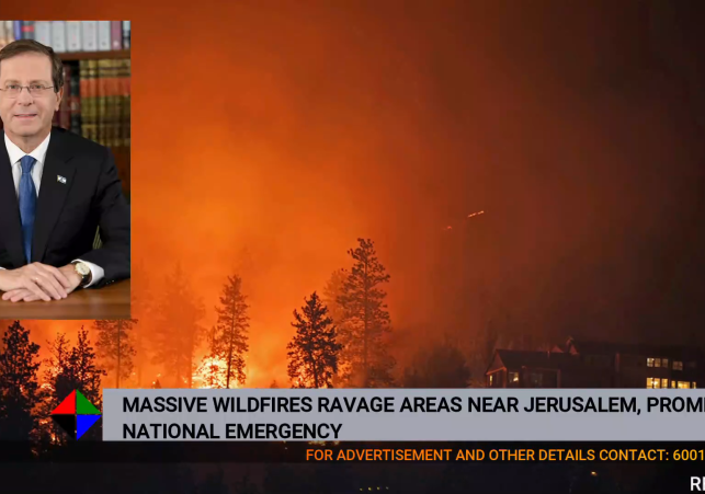MASSIVE WILDFIRES RAVAGE AREAS NEAR JERUSALEM