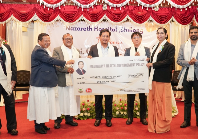 CHIEF MINISTER EXTENDS SUPPORT TO NAZARETH HOSPITAL SHILLONG